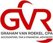 A red logo of the company gvr